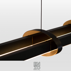 EnzoLight Cosmo 2 Lineer LED Sarkıt Avize Modern Lineer LED Sarkıt Avize - Modern Salon ve Yemek Masası Uygulama Görseli