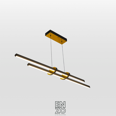 EnzoLight Cosmo 2 Lineer LED Sarkıt Avize Modern Lineer LED Sarkıt Avize - 1:1 Beyaz Fon Dekupe Ana Ürün Görseli (AI Oda Tasarımı Cutout)
