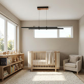 EnzoLight Cosmo Lineer LED Sarkıt Avize - Çocuk ve Genç Odası İskandinav Sade Çizgilerle Gündüz Doğal Gün Işığında Tavana Montaj Görünümü