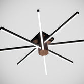 Nova Eight 8 kollu ultra güçlü led plafonyer avize alt açıdan görünümü.