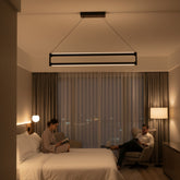 Orion modern lineer LED sarkıt lüks otel odası yatak üzerinde çift yönlü ışık.