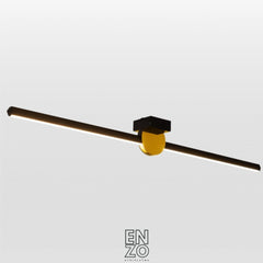 EnzoLight UnoP Aşağı Yönlü Tavan Aydınlatma Led Avize 120 Cm Modern Tavana Sıfır Plafonyer LED Avize - 1:1 Beyaz Fon Dekupe Ana Ürün Görseli (AI Oda Tasarımı Cutout)