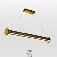 EnzoLight Arya 3'lü Lineer Sarkıt Avize Modern Lineer LED Sarkıt Avize - 1:1 Beyaz Fon Dekupe Ana Ürün Görseli (AI Oda Tasarımı Cutout)