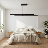 EnzoLight Cosmo Downlight Lineer LED Sarkıt Avize - Yatak Odası ve Dinlenme Alanı İskandinav Sade Çizgilerle Gündüz Doğal Gün Işığında Tavana Montaj Görünümü