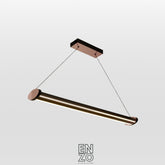 EnzoLight Mira Lineer LED Sarkıt Modern Lineer LED Sarkıt Avize - 1:1 Beyaz Fon Dekupe Ana Ürün Görseli (AI Oda Tasarımı Cutout)