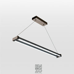 EnzoLight VEGA Lineer Sarkıt Modern Lineer LED Sarkıt Avize - 1:1 Beyaz Fon Dekupe Ana Ürün Görseli (AI Oda Tasarımı Cutout)