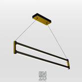 EnzoLight Orion Lineer LED Sarkıt Modern Lineer LED Sarkıt Avize - 1:1 Beyaz Fon Dekupe Ana Ürün Görseli (AI Oda Tasarımı Cutout)