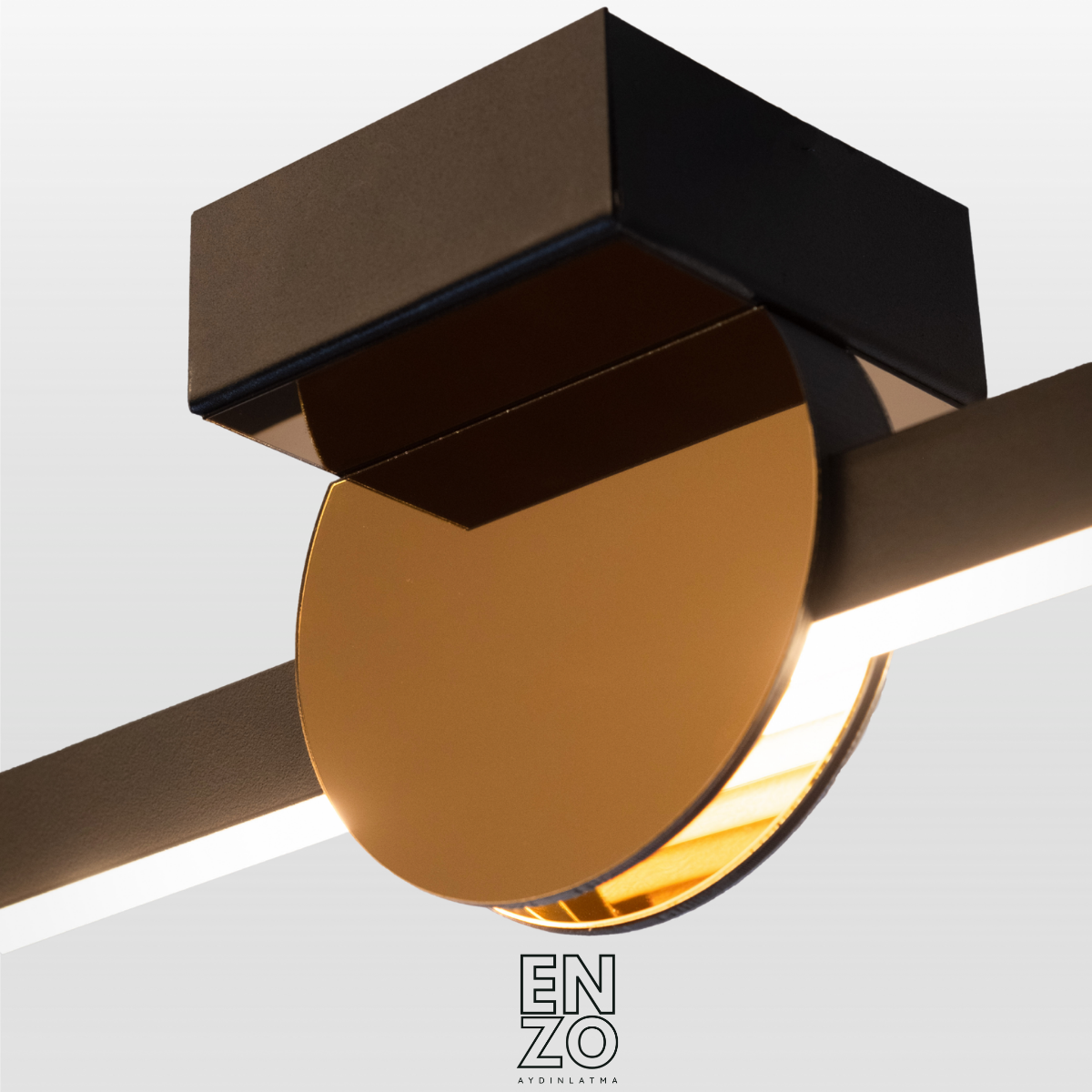 EnzoLight UnoP Aşağı Yönlü Tavan Aydınlatma Led Avize 120 Cm Modern Tavana Sıfır Plafonyer LED Avize - Modern Salon ve Yemek Masası Uygulama Görseli