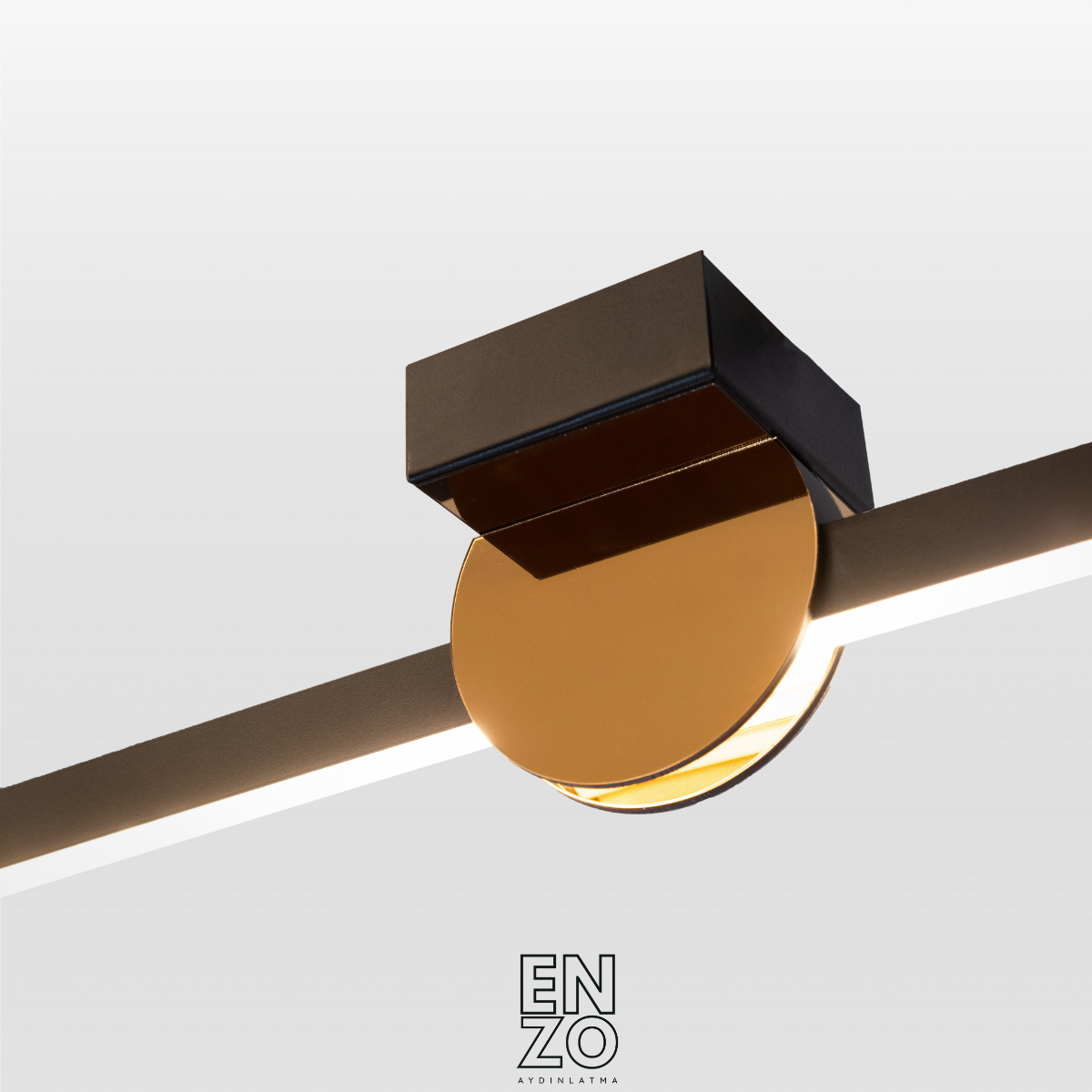 EnzoLight UnoP Aşağı Yönlü Tavan Aydınlatma Led Avize 120 Cm Modern Tavana Sıfır Plafonyer LED Avize - Ada Mutfak ve Tezgah Üstü Mimari Aydınlatma Görseli