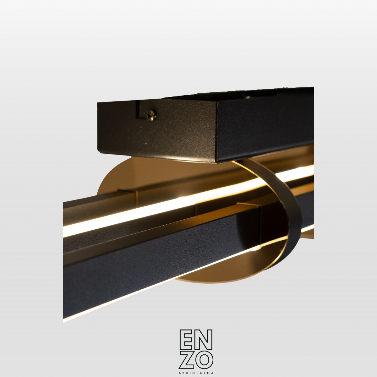 EnzoLight Cosmo LED Tavan Avize Tavana Sıfır Plafonyer LED Avize - 6063 Alüminyum Gövde, Ölçü ve Montaj Detay Görseli