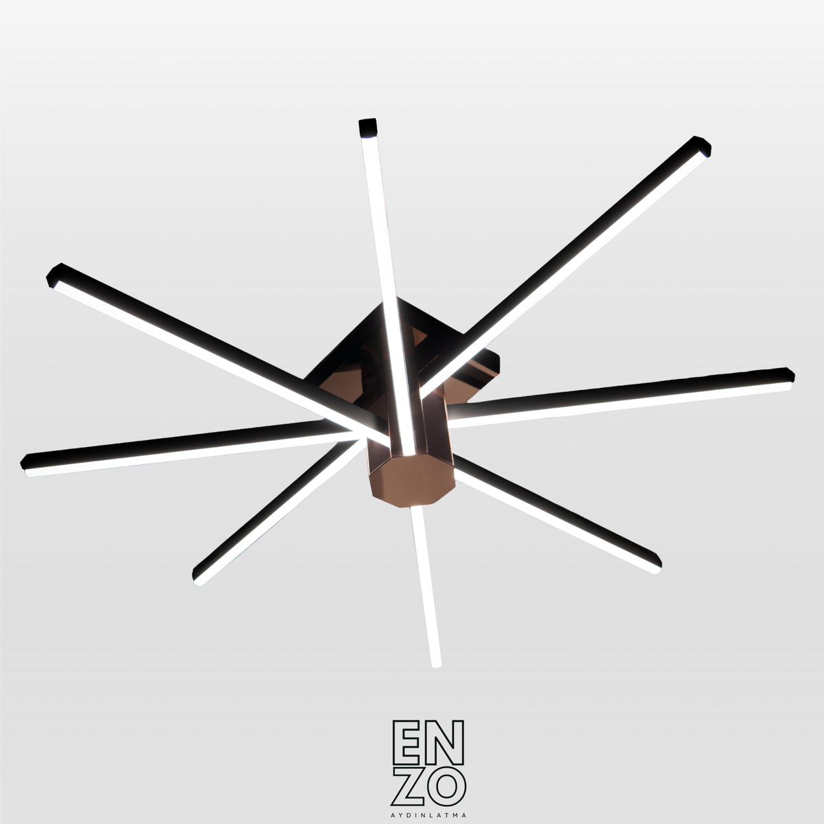 EnzoLight Nova Eight Plafonyer Tavana Sıfır Plafonyer LED Avize - Modern İç Mekan Yaşam Alanı Dekorasyon Görseli
