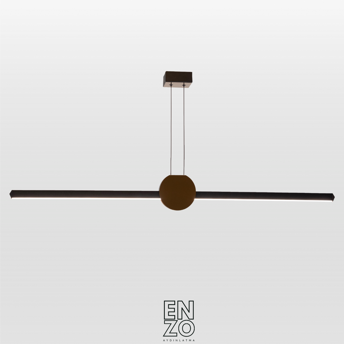 EnzoLight UnoS Aşağı Yönlü Sarkıt Led Avize 120 Cm Modern Modern Lineer LED Sarkıt Avize - Ada Mutfak ve Tezgah Üstü Mimari Aydınlatma Görseli