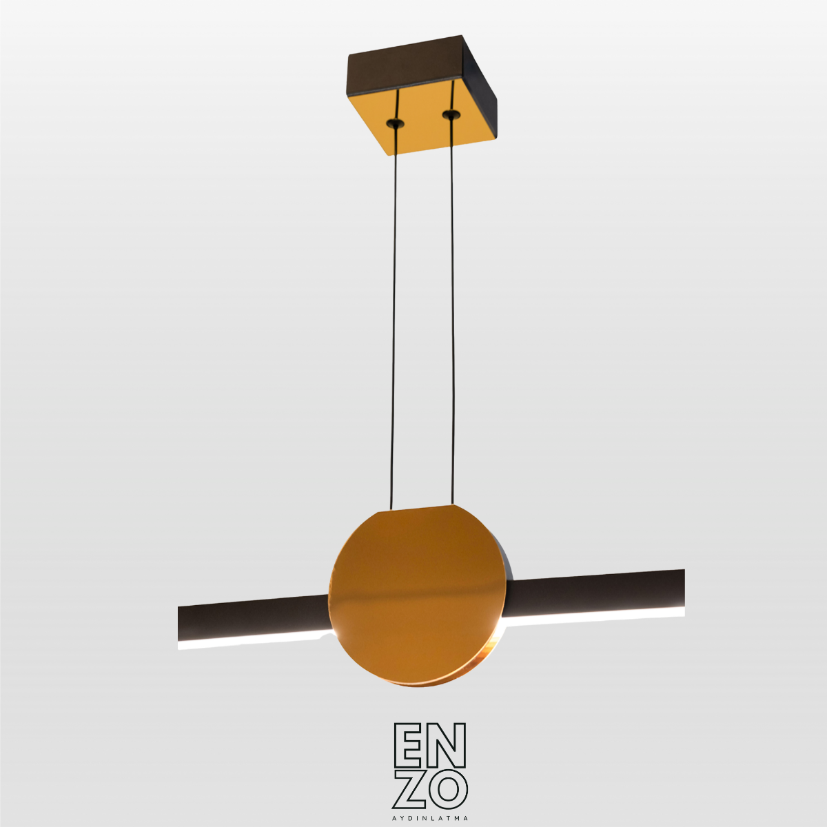 EnzoLight UnoS Aşağı Yönlü Sarkıt Led Avize 120 Cm Modern Modern Lineer LED Sarkıt Avize - Ofis, Toplantı Odası ve Kafe Mekan Tasarım Görseli