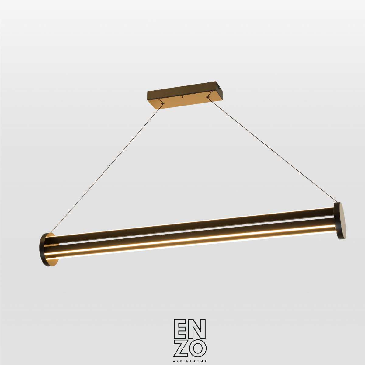 EnzoLight Arya 3'lü Lineer Sarkıt Avize Modern Lineer LED Sarkıt Avize - Modern Salon ve Yemek Masası Uygulama Görseli
