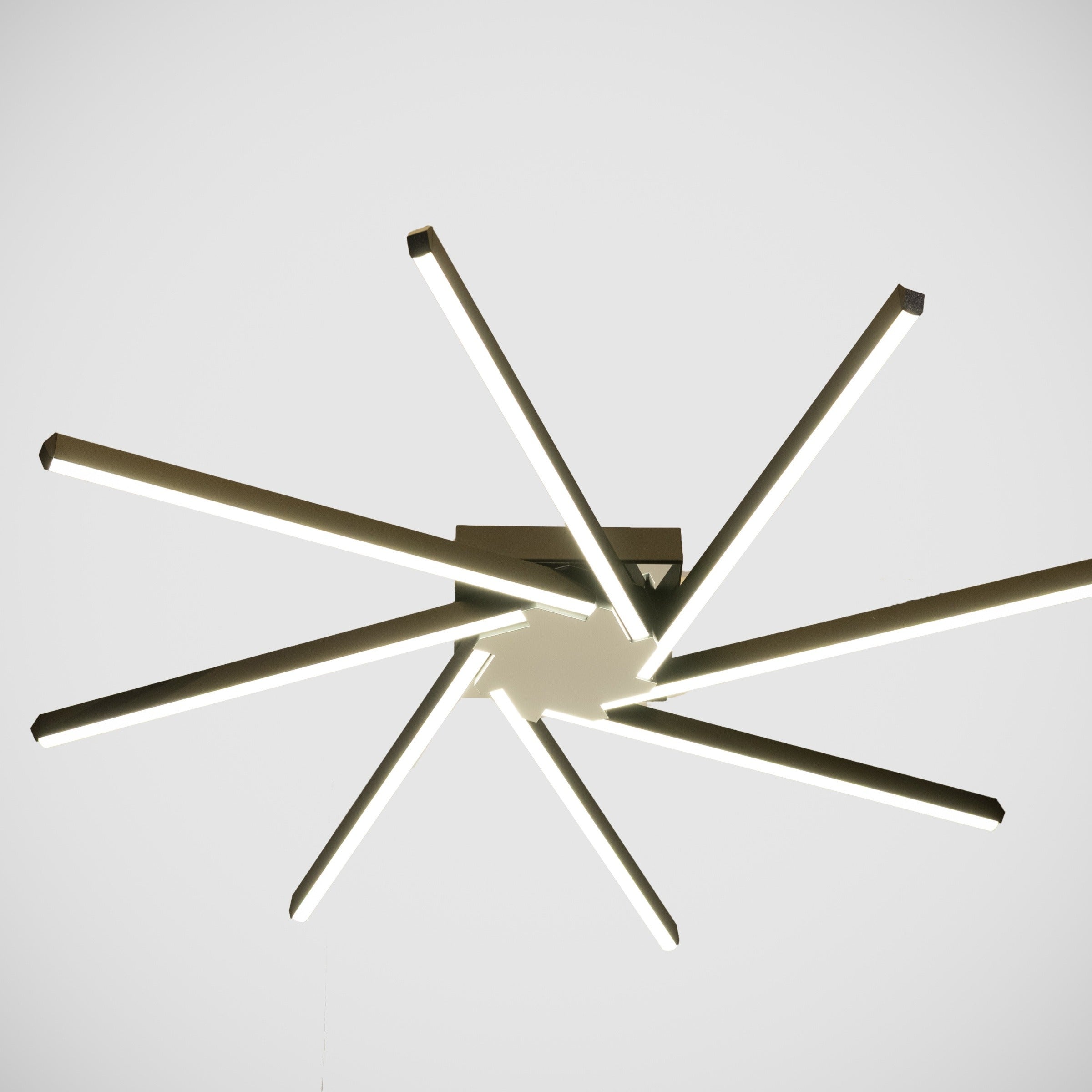 Zenit modern led tavan avizesinin aşağı ışık veren 8 kollu yıldız tasarımı