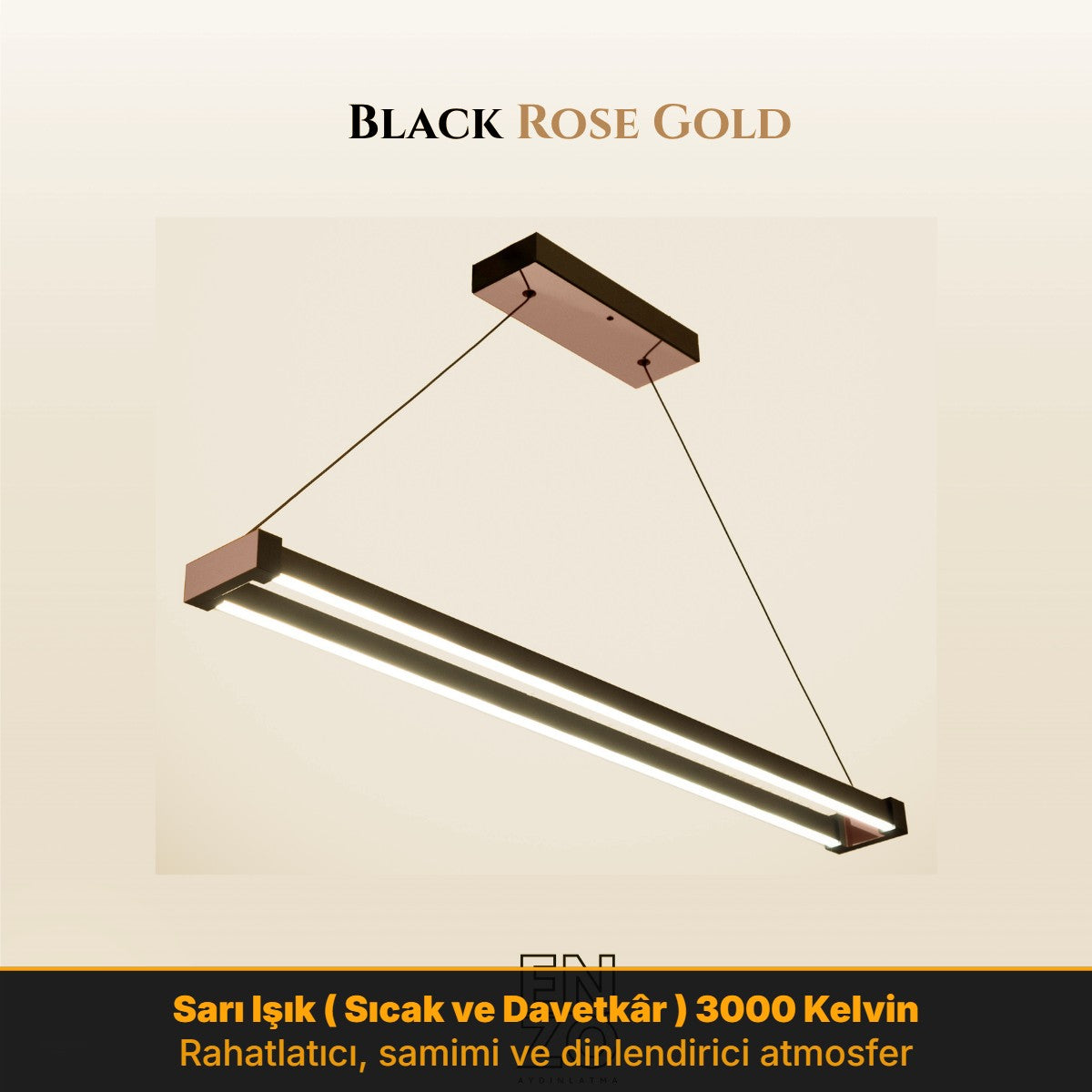 EnzoLight VEGA Lineer Sarkıt Modern Lineer LED Sarkıt Avize - Modern Salon ve Yemek Masası Uygulama Görseli