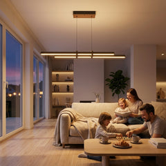 EnzoLight Cosmo Lineer LED Sarkıt Avize - Lüks Salon ve Oturma Odası İskandinav Sade Çizgilerle Akşam Açık Işıkla Homojen Sıcak Aydınlatma Ambiyansı