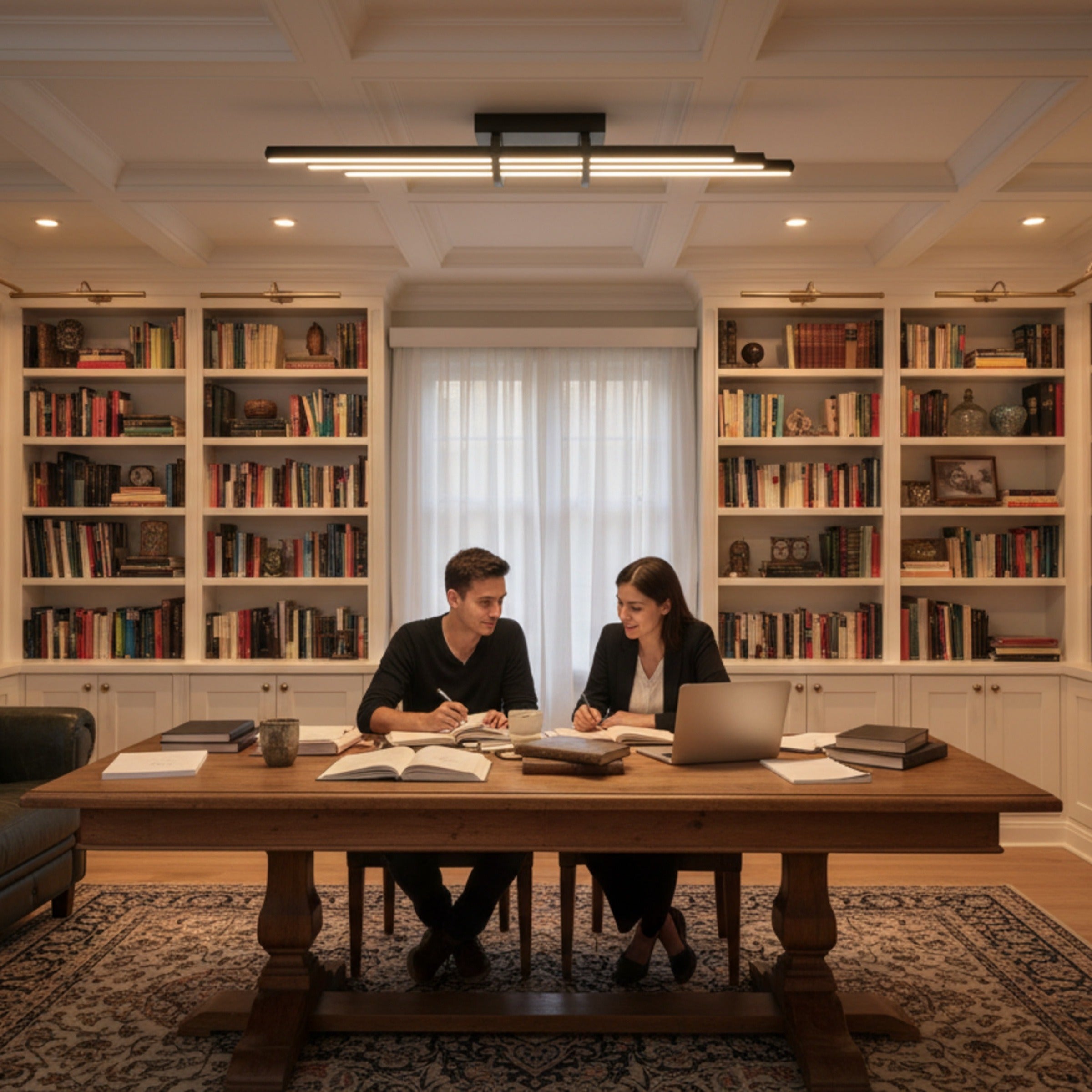 Cosmo Downlight Plafonyer çalışma odası ve cafe kütüphane alanlarında premium tavan aydınlatma çözümü.