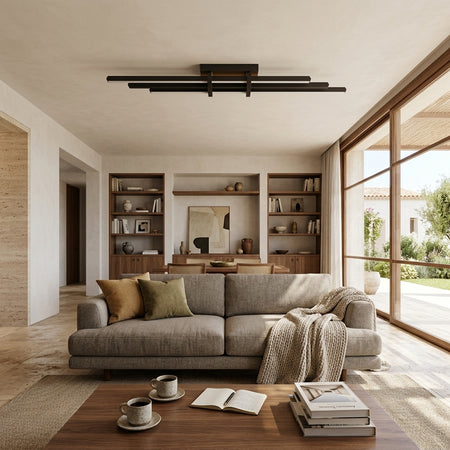 EnzoLight Modern Modern LED Tavan Avize Plafonyer - Alüminyum Gövde Elektrostatik Boya ve Mimari Kasa Detayı