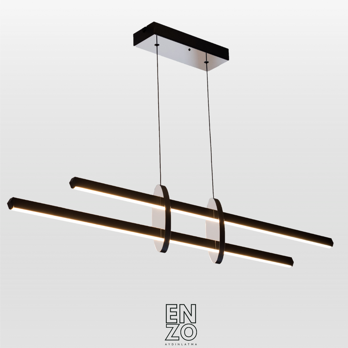 EnzoLight Halo Lineer LED Sarkıt Avize Modern Lineer LED Sarkıt Avize - Ada Mutfak ve Tezgah Üstü Mimari Aydınlatma Görseli