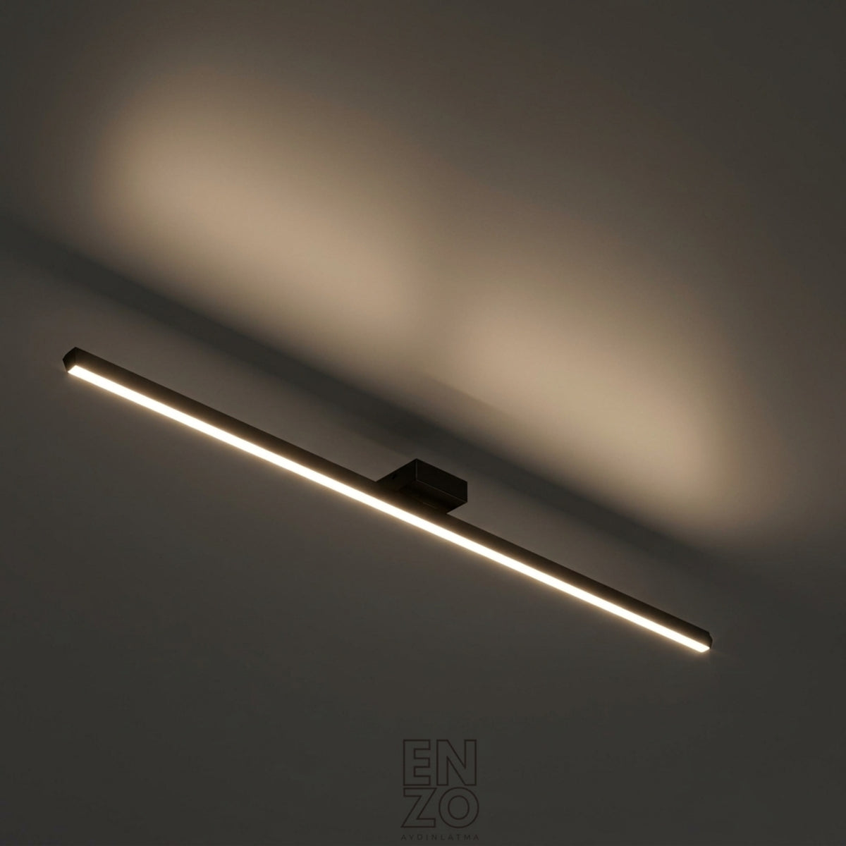 EnzoLight Linea Sensörsüz Aşağı Işık Tavana Sıfır Plafonyer LED Avize - Gece Açık Işık Simülasyonu ve Homojen LED Aydınlatma Ambiyansı