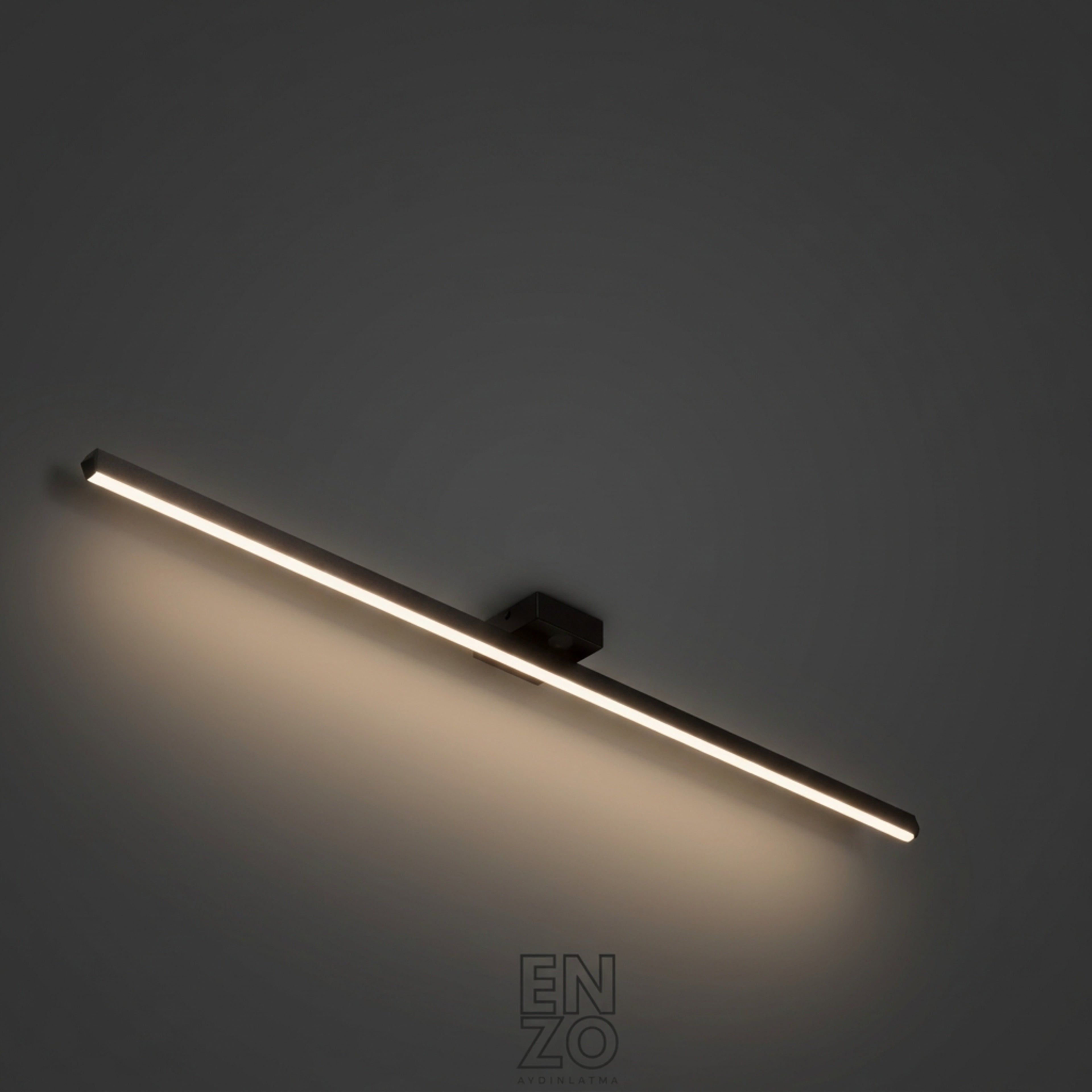EnzoLight Linea Sensörlü Aşağı Işık Tavana Sıfır Plafonyer LED Avize - Gece Açık Işık Simülasyonu ve Homojen LED Aydınlatma Ambiyansı