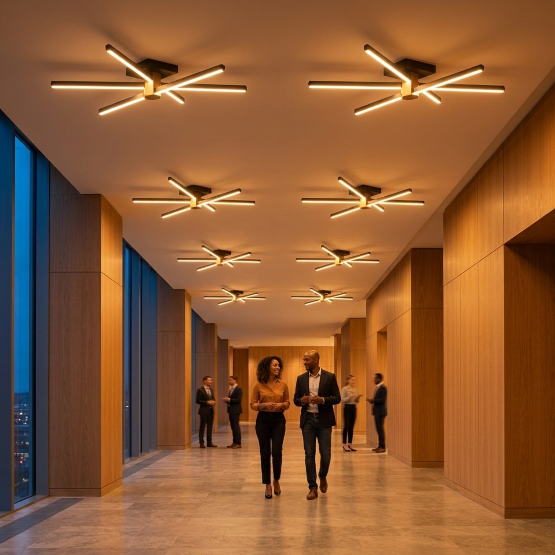 EnzoLight Nova Six Modern LED Tavan Avize Plafonyer - Hol ve Koridor Tavanı İskandinav Sade Çizgilerle Akşam Açık Işıkla Homojen Sıcak Aydınlatma Ambiyansı