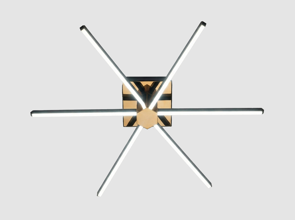 EnzoLight Nova Six Plafonyer Tavana Sıfır Plafonyer LED Avize - 6063 Alüminyum Gövde, Ölçü ve Montaj Detay Görseli