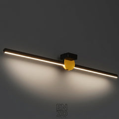EnzoLight UnoP Aşağı Yönlü Tavan Aydınlatma Led Avize 120 Cm Modern Tavana Sıfır Plafonyer LED Avize - Gece Açık Işık Simülasyonu ve Homojen LED Aydınlatma Ambiyansı