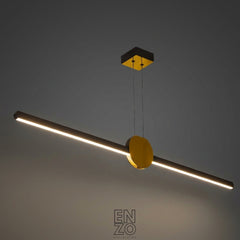 EnzoLight UnoS Aşağı Yönlü Sarkıt Led Avize 120 Cm Modern Modern Lineer LED Sarkıt Avize - Gece Açık Işık Simülasyonu ve Homojen LED Aydınlatma Ambiyansı