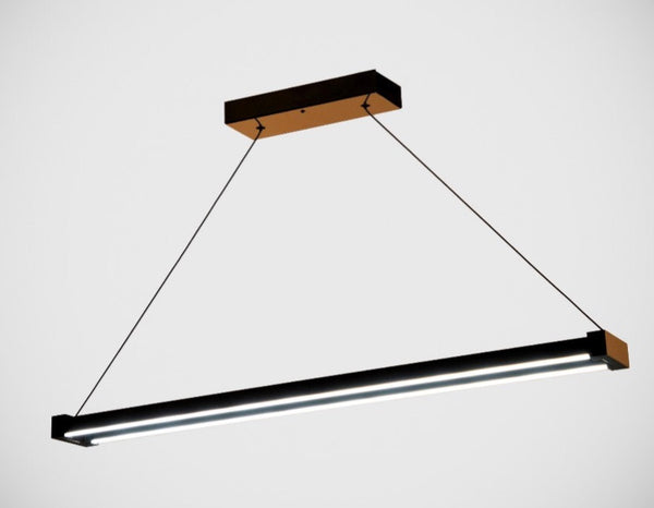 VEGA Aşağı Işık Lineer Sarkıt - Modern Minimalist LED Avize - 100 cm (Dim Edilebilir)
