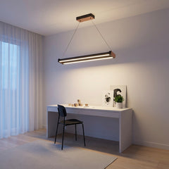 Minimalist beyaz çalışma odası tasarımında kullanılan Vega 100cm lineer ofis aydınlatması.