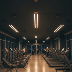 Vega siyah lineer sarkıt aydınlatma geniş salonlarda profesyonel ışık sunar.