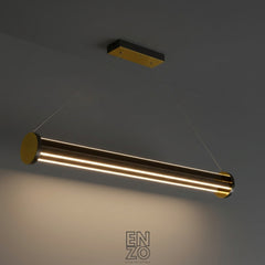 EnzoLight Arya 3'lü Lineer Sarkıt Avize Modern Lineer LED Sarkıt Avize - Gece Açık Işık Simülasyonu ve Homojen LED Aydınlatma Ambiyansı