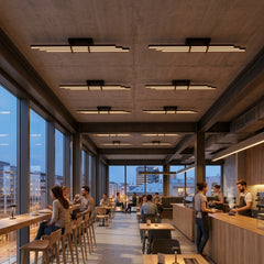 EnzoLight Cosmo Plafonyer Modern LED Tavan Avize Plafonyer - Cafe, Bar ve Restoran Masası Modern Mimari Çizgilerle Akşam Açık Işıkla Homojen Sıcak Aydınlatma Ambiyansı
