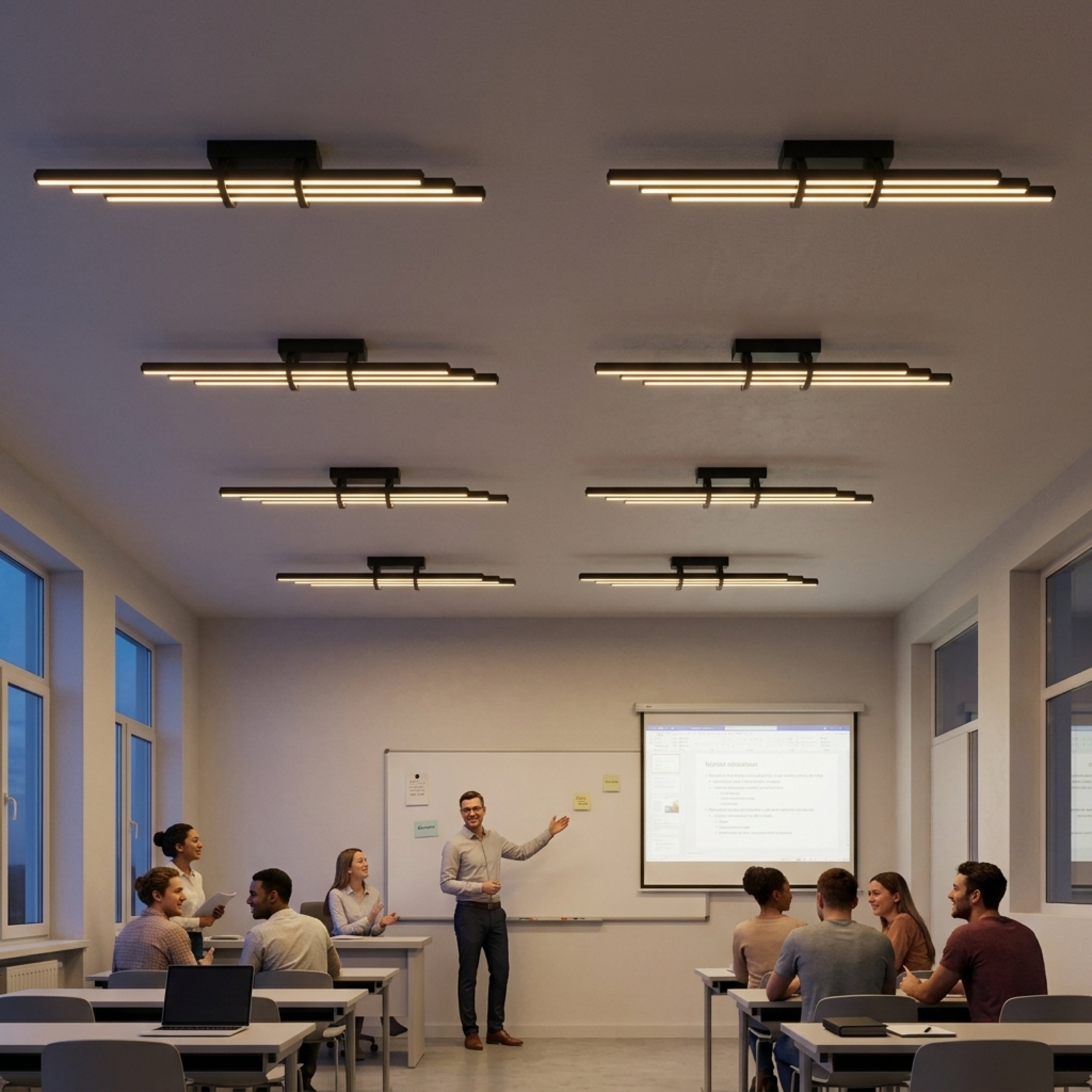 EnzoLight Cosmo Plafonyer Modern LED Tavan Avize Plafonyer - Lüks Yaşam Alanı Minimalist Yaşam Konseptinde Akşam Açık Işıkla Homojen Sıcak Aydınlatma Ambiyansı