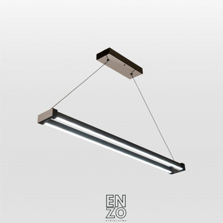 EnzoLight VEGA Lineer Sarkıt Modern Lineer LED Sarkıt Avize - 1:1 Beyaz Fon Dekupe Ana Ürün Görseli (AI Oda Tasarımı Cutout)