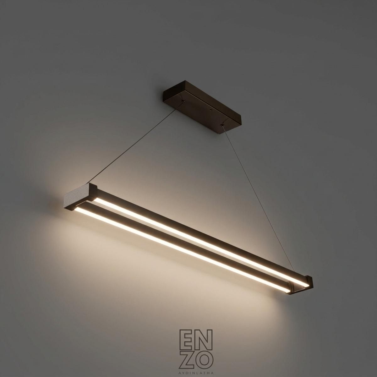 EnzoLight VEGA Lineer Sarkıt Modern Lineer LED Sarkıt Avize - Gece Açık Işık Simülasyonu ve Homojen LED Aydınlatma Ambiyansı