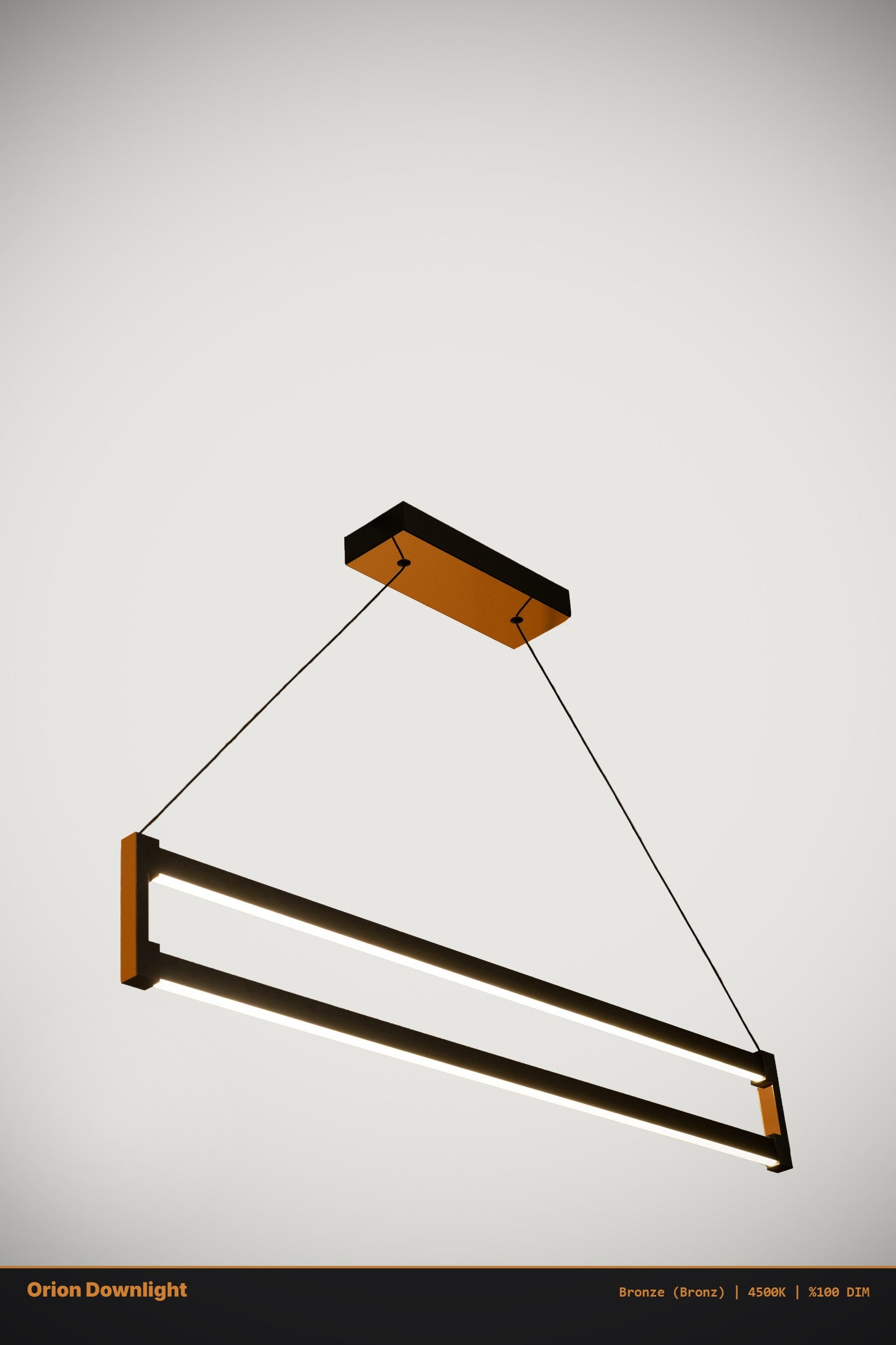 Orion Modern Lineer LED Sarkıt Avize - Aşağı Işık – Kumandalı Dim Edilebilir GYM Spor Salonu Aydınlatma - Enzolight Modern Aydınlatma