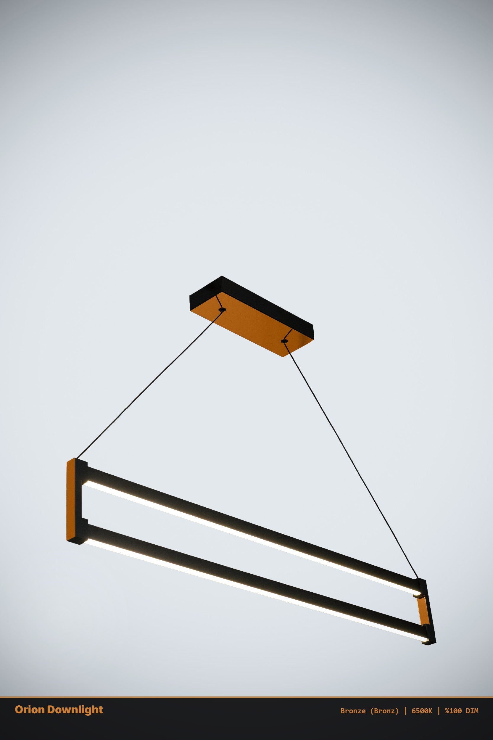 Orion Modern Lineer LED Sarkıt Avize - Aşağı Işık – Kumandalı Dim Edilebilir GYM Spor Salonu Aydınlatma - Enzolight Modern Aydınlatma