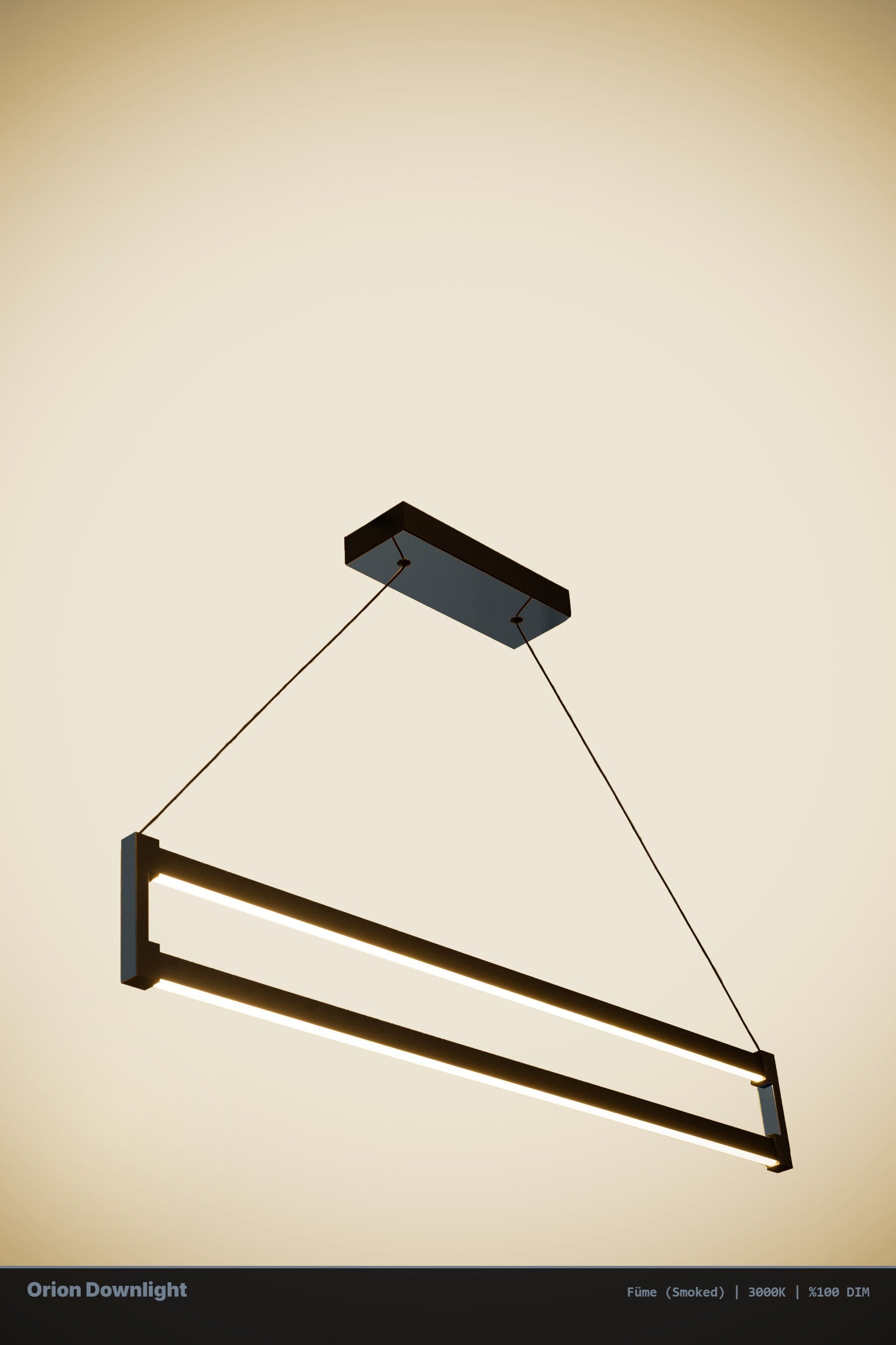 Orion Modern Lineer LED Sarkıt Avize - Aşağı Işık – Kumandalı Dim Edilebilir GYM Spor Salonu Aydınlatma - Enzolight Modern Aydınlatma