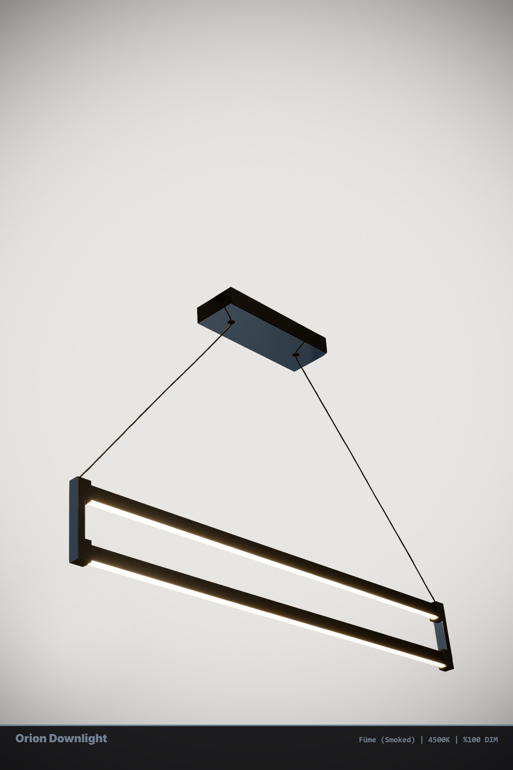 Orion Modern Lineer LED Sarkıt Avize - Aşağı Işık – Kumandalı Dim Edilebilir GYM Spor Salonu Aydınlatma - Enzolight Modern Aydınlatma