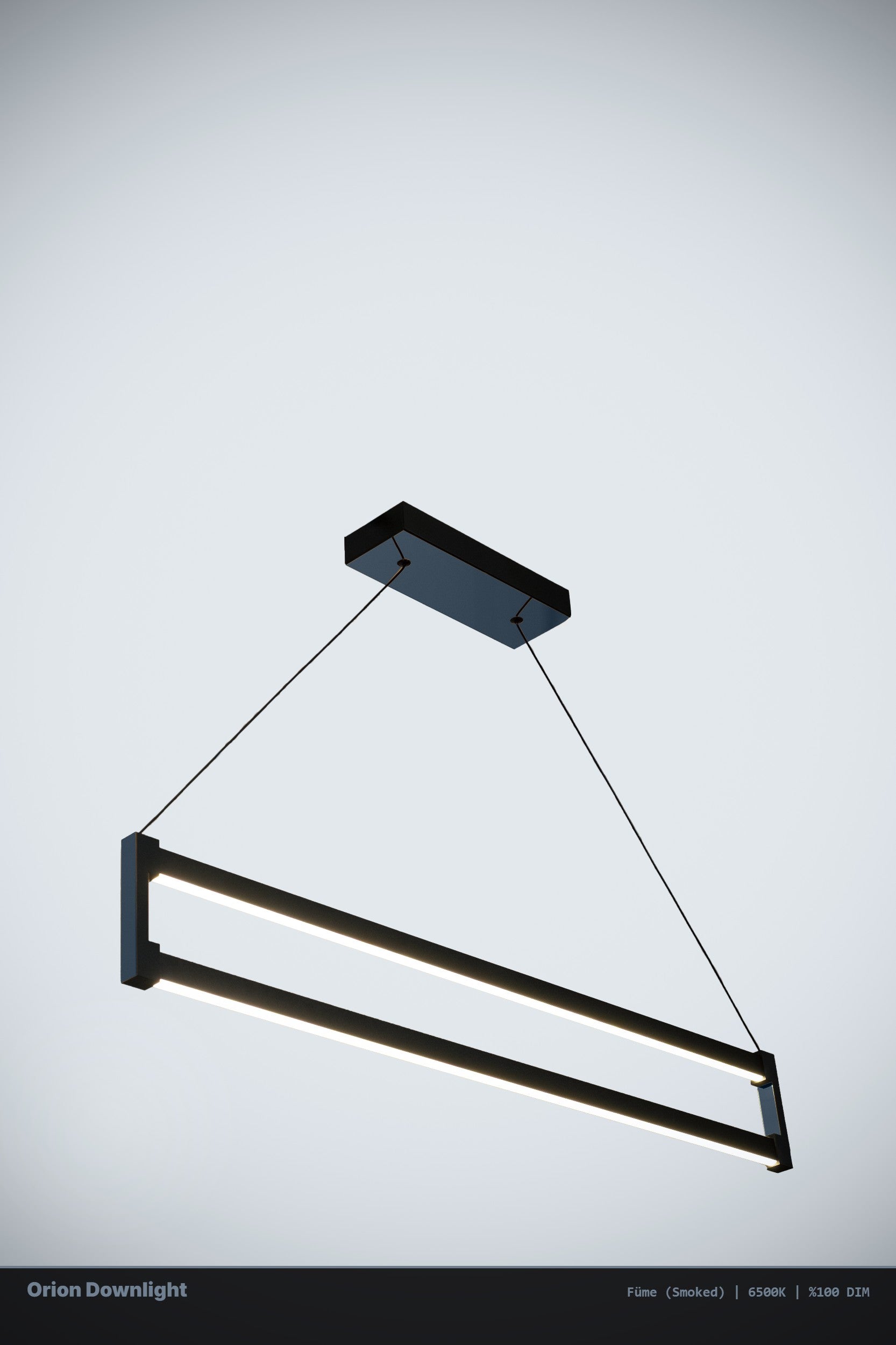 Orion Modern Lineer LED Sarkıt Avize - Aşağı Işık – Kumandalı Dim Edilebilir GYM Spor Salonu Aydınlatma - Enzolight Modern Aydınlatma