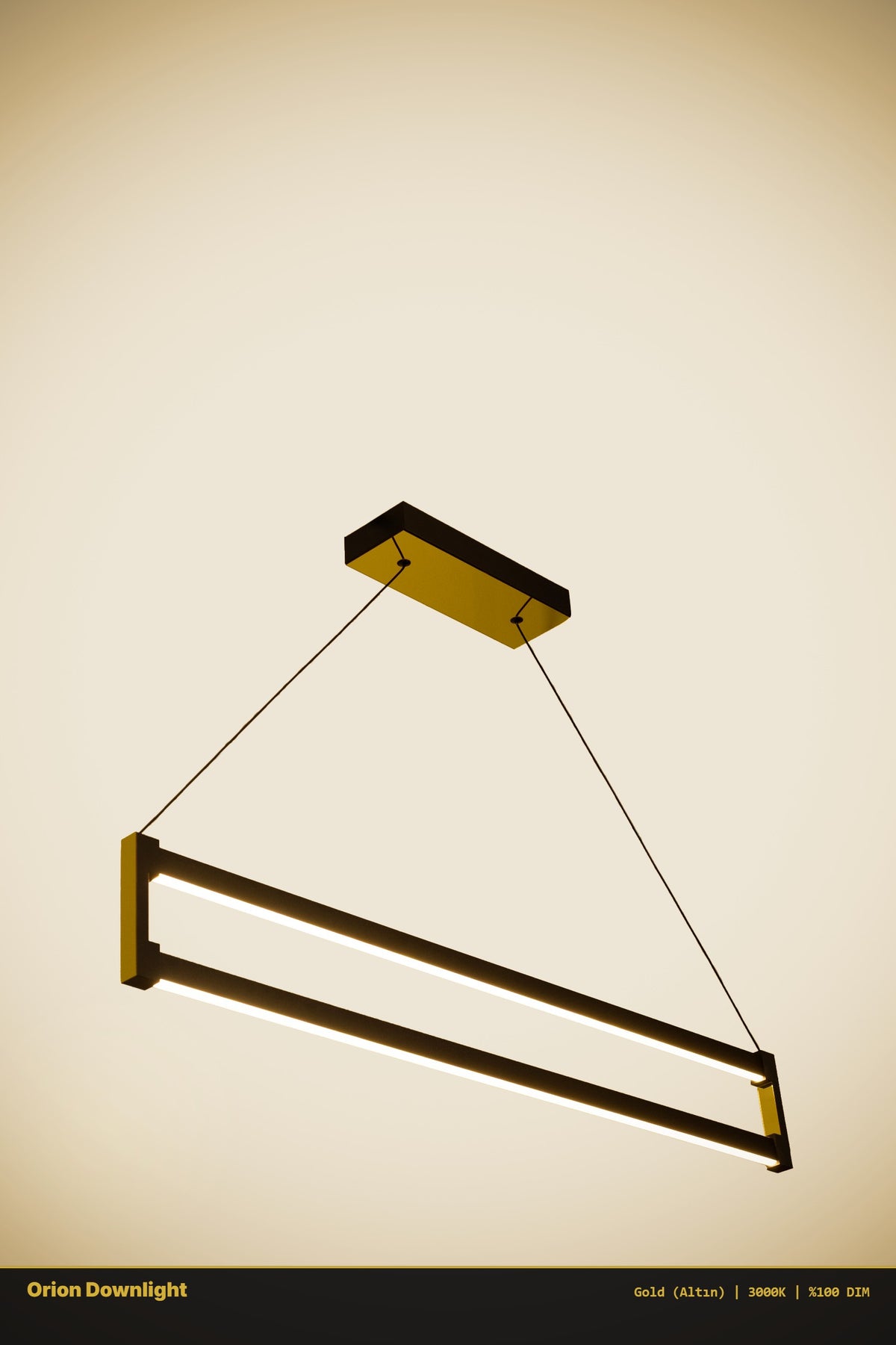Orion Modern Lineer LED Sarkıt Avize - Aşağı Işık – Kumandalı Dim Edilebilir