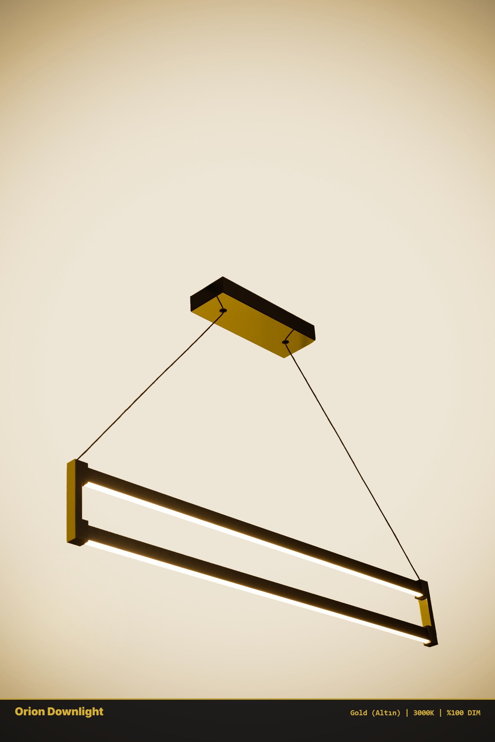 Orion Modern Lineer LED Sarkıt Avize - Aşağı Işık – Kumandalı Dim Edilebilir GYM Spor Salonu Aydınlatma - Enzolight Modern Aydınlatma