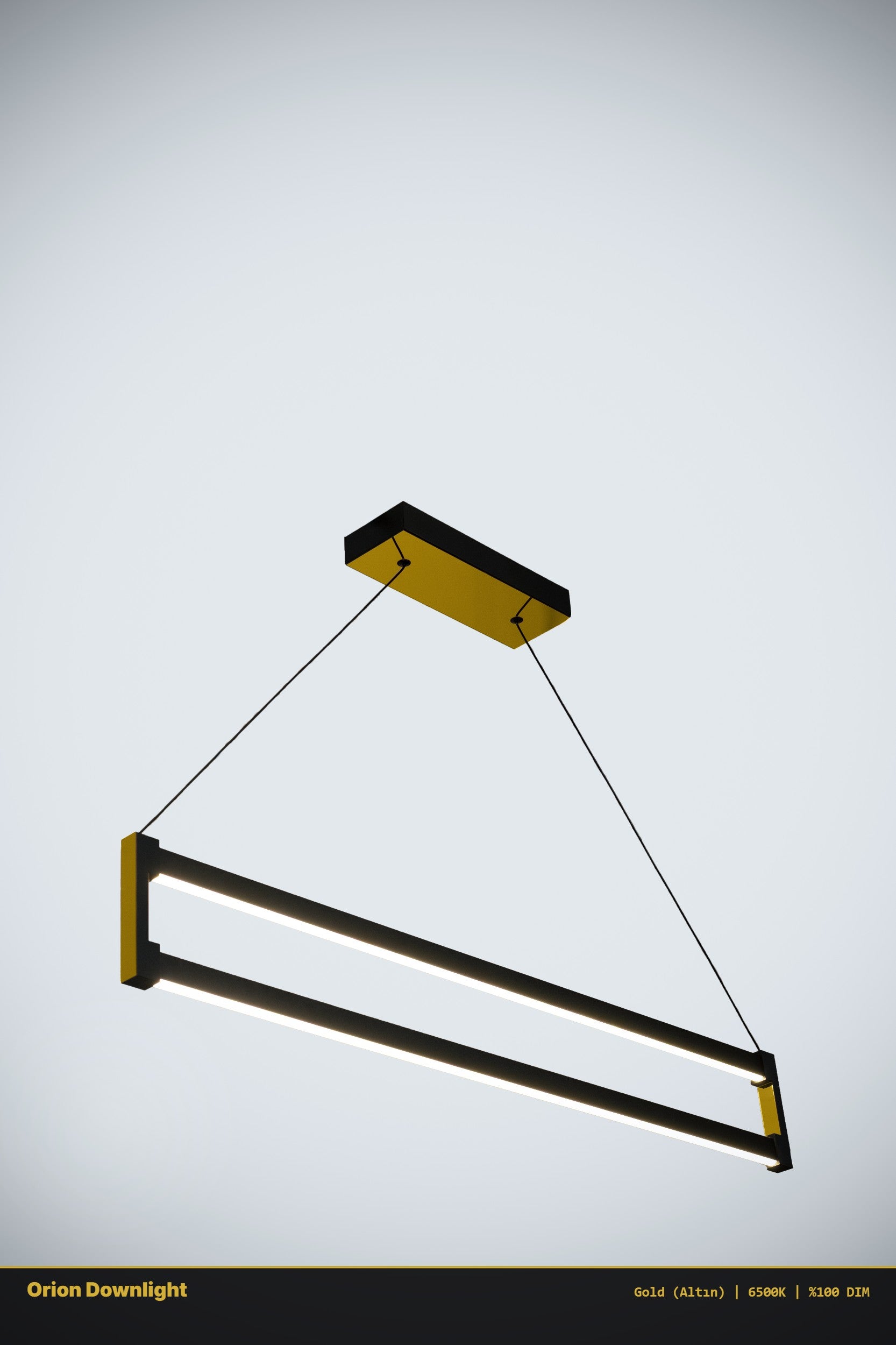 Orion Modern Lineer LED Sarkıt Avize - Aşağı Işık – Kumandalı Dim Edilebilir GYM Spor Salonu Aydınlatma - Enzolight Modern Aydınlatma