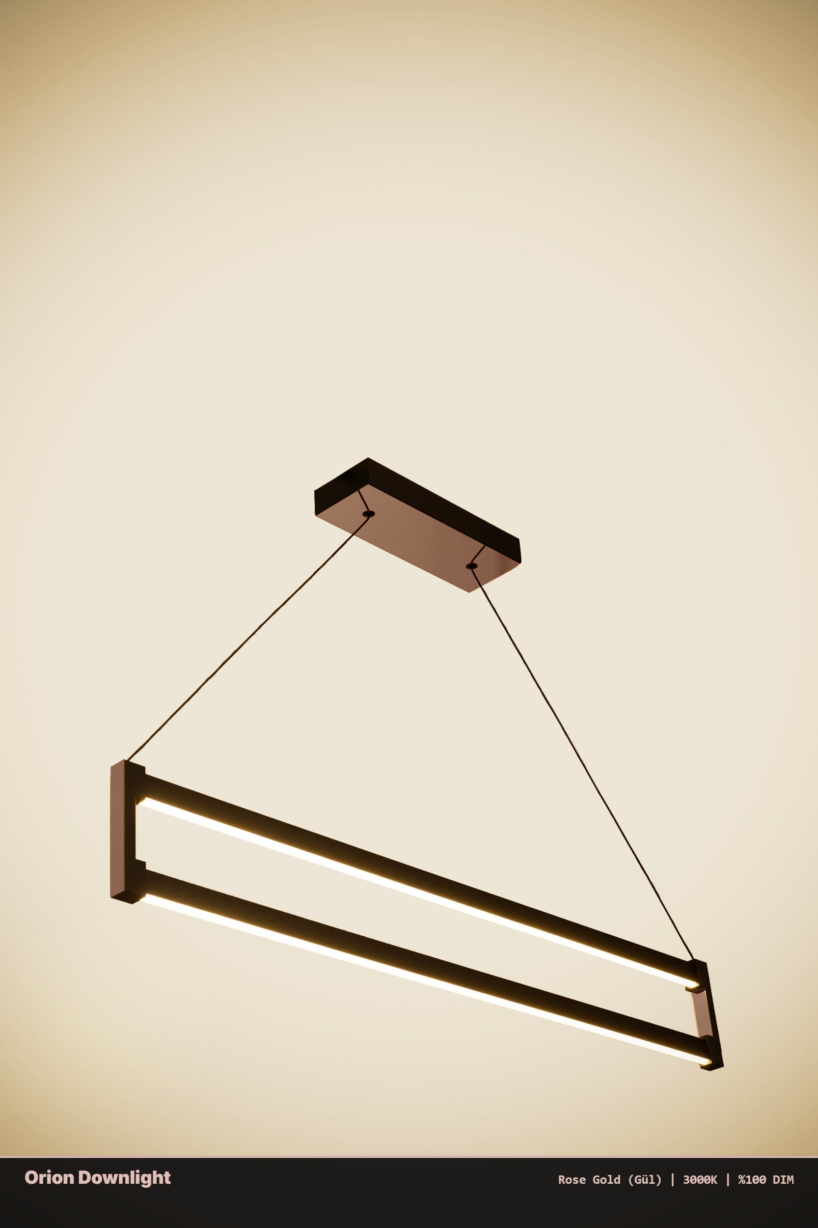 Orion Modern Lineer LED Sarkıt Avize - Aşağı Işık – Kumandalı Dim Edilebilir GYM Spor Salonu Aydınlatma - Enzolight Modern Aydınlatma