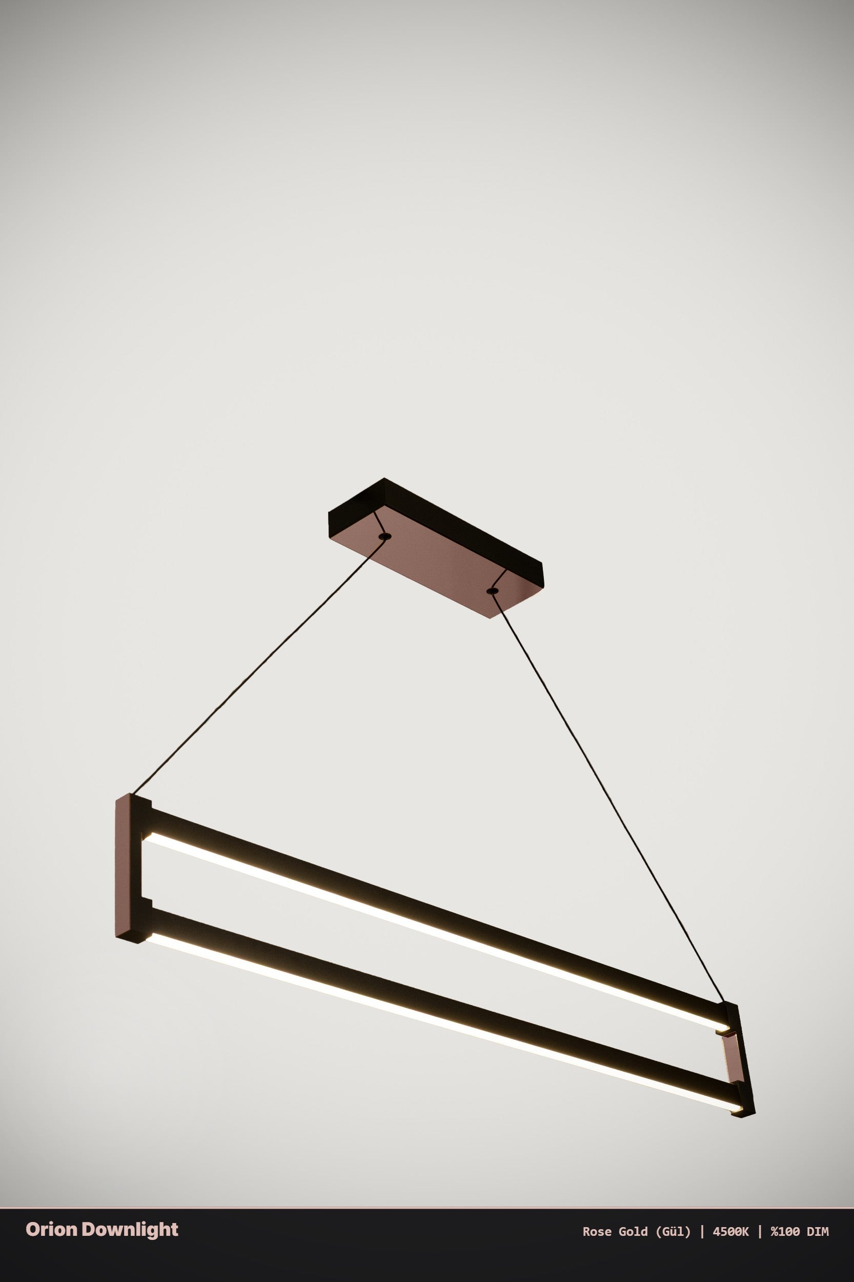 Orion Modern Lineer LED Sarkıt Avize - Aşağı Işık – Kumandalı Dim Edilebilir GYM Spor Salonu Aydınlatma - Enzolight Modern Aydınlatma
