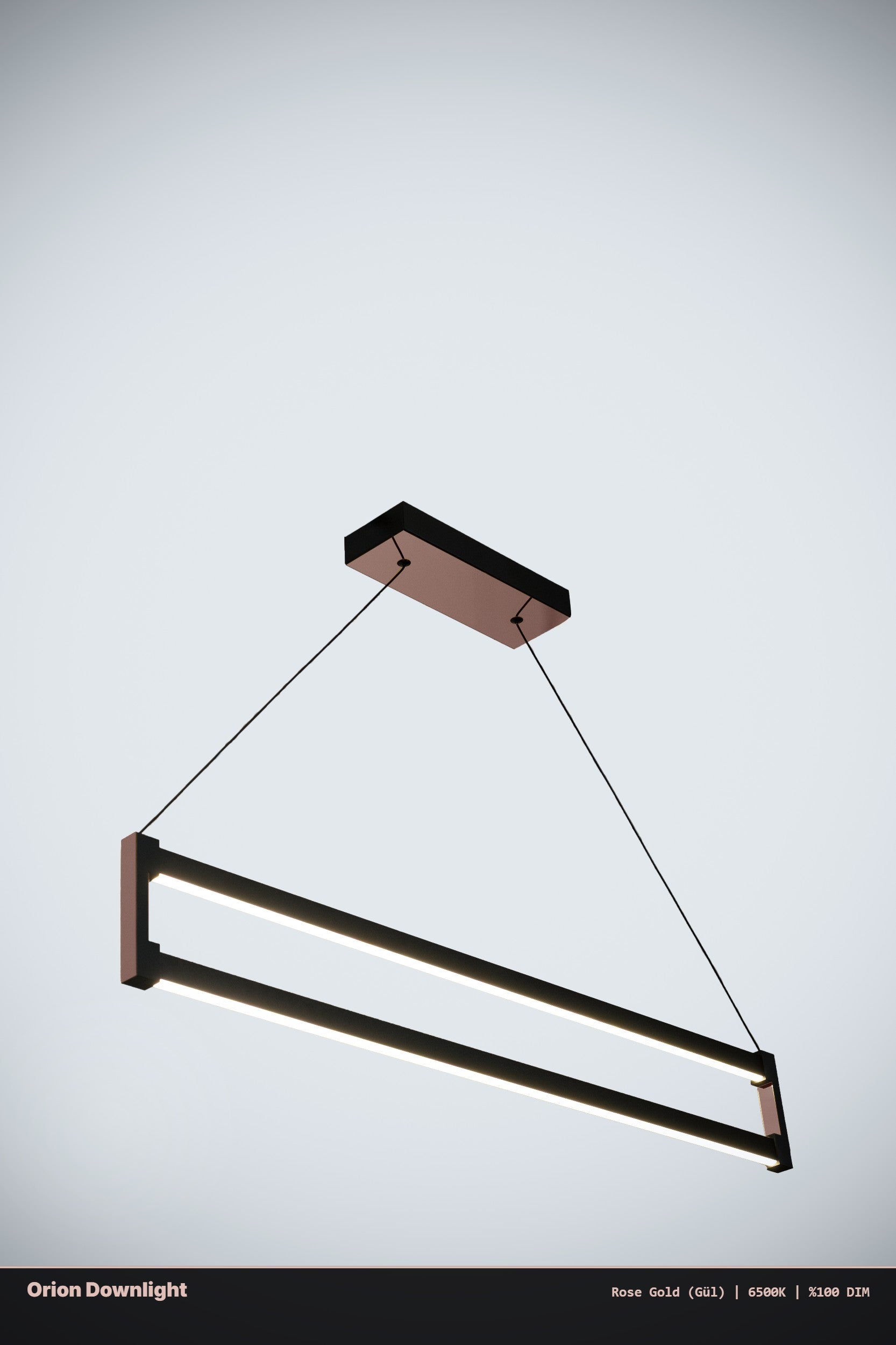 Orion Modern Lineer LED Sarkıt Avize - Aşağı Işık – Kumandalı Dim Edilebilir GYM Spor Salonu Aydınlatma - Enzolight Modern Aydınlatma