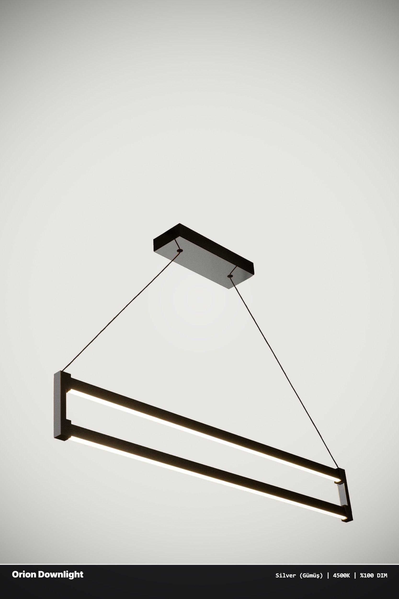 Orion Modern Lineer LED Sarkıt Avize - Aşağı Işık – Kumandalı Dim Edilebilir GYM Spor Salonu Aydınlatma - Enzolight Modern Aydınlatma